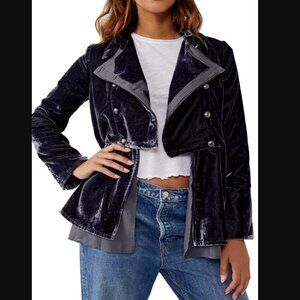 NWT Free People Faye Velvet Jacket